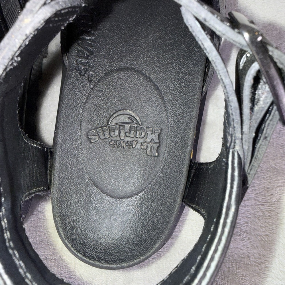 Dr. Doc Martens Blaire Athena Gladiator Sandals Black Women's Size 8 Retro - Picture 9 of 16